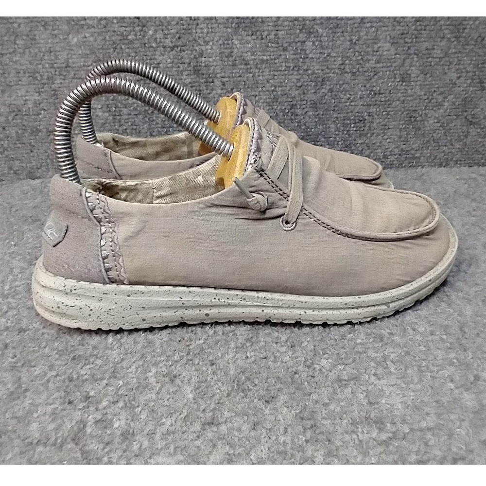 Hey Dude Wendy Inca Armour Grey Slip On Loafers‎ Womens Size 6 Casual Shoes